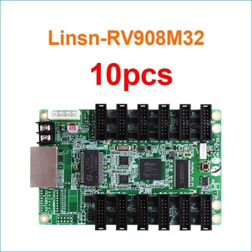 10pcs Linsn RV908 RV908M32 Led Video Display Receiving Card 12xHub75 Ports Support P2/P2.5/P3 Indoor 1/32 Scan LED Module