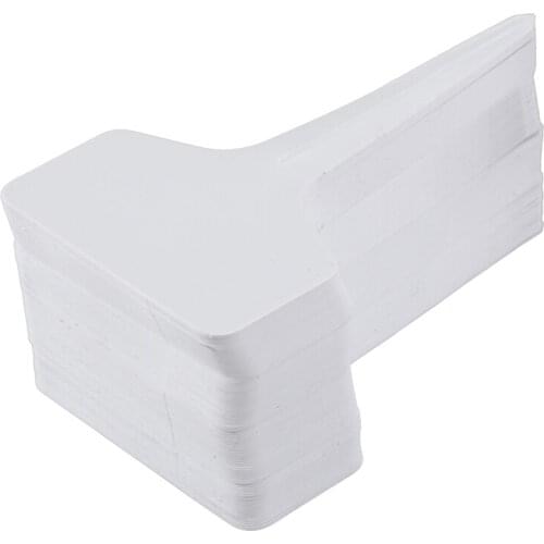 100 pcs Garden Labels gardening plant classification sorting sign tag ticket plastic writing plate board Plug in card white