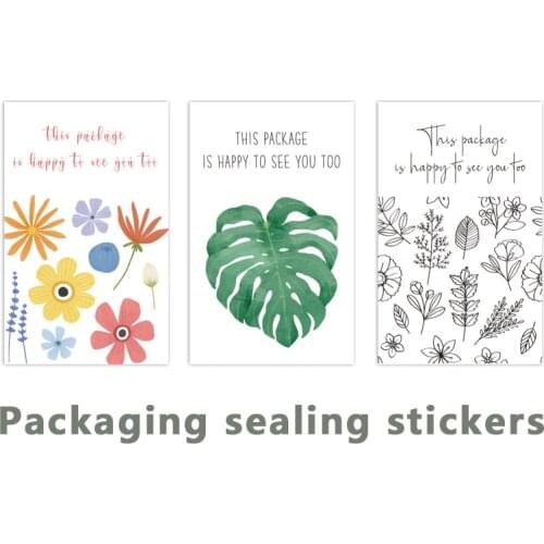 150 Pcs/Roll Thank You Stickers 5x8cm Seal Labels For Gift Box Packaging Sealing Decor "This Package Is Happy To See You Too"