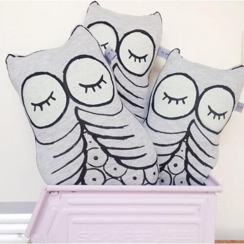 2016 Fahion Baby Stuffed Toys Owl Style Pillow Kids Room Bed Sofa Decorative Glow in the Dark Cushion Childrens Best Gift