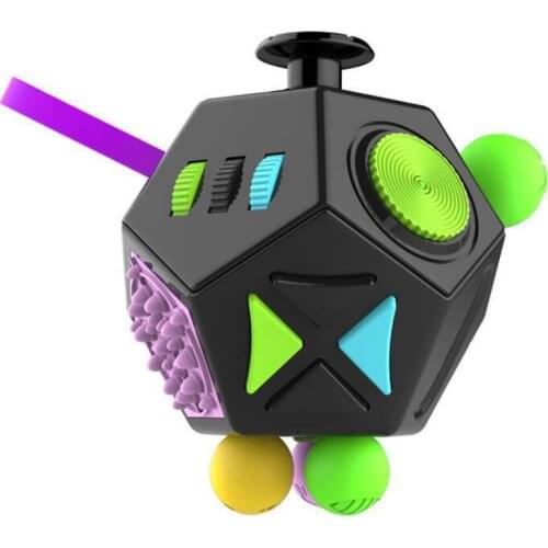 2020 Portable 12 Sided Creative Puzzle Toy Stress Relieve Dice Anti-anxiety Adult Kids Toy Xmas Gift Decompression Magic Cube