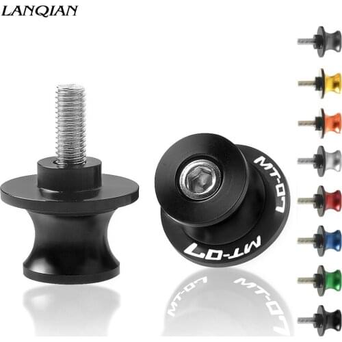 Motorcycle Accessories Moto Swing Arm Stand Screws Sliders CNC Aluminum Swingarm Spools Slider 6MM For Yamaha MT-07 MT07 MT 07