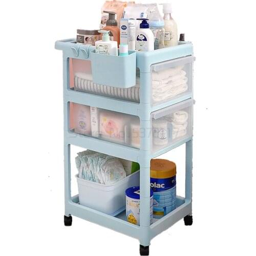 Household trolley rack bedside baby goods cart baby rack multi-layer newborn cart