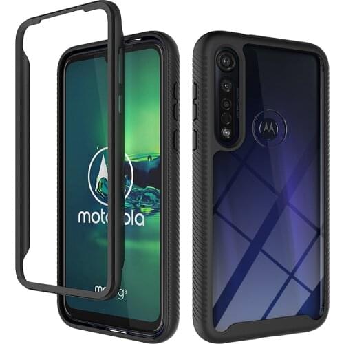 For Moto G7 Supra Case for Funda MOTO G8 Plus Power Lite E E6S 2020 Case 360 Full Shockproof Bumper Clear Phone Cover Men Women