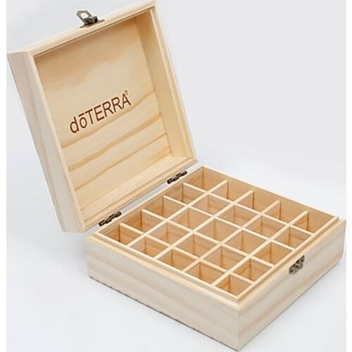 25 Slots Wooden Storage Box 1pc Carry Organizer Essential Oil Bottles Aromatherapy Container Storage Box Case