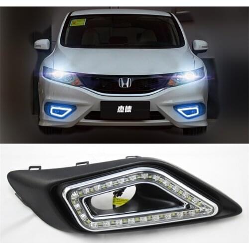 For Honda Jade2013 2014 2015 DRL Yellow Turning Function Car Accessories High Power LED Daytime Running Light