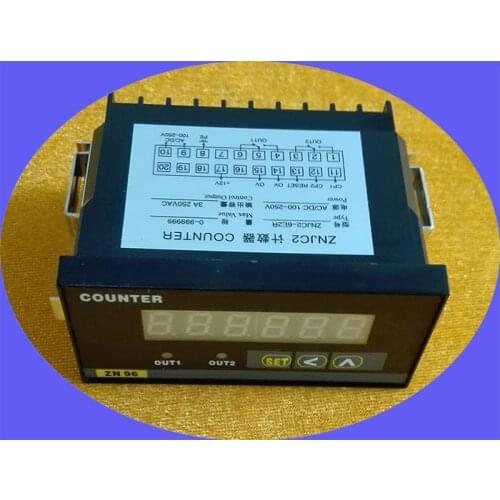 Electronic Digital Display Counter Addition and Subtraction Reversible Early Deceleration ZNJC2-6E2R 2 Sets of Relay Output