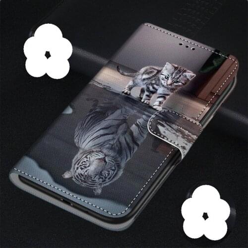 Lovely Animal Magnet Wallet For Samsung Galaxy S20Ultra J3 J5 2016 J7 2017 J8 2018 A21 A51 A71 Card Slot Magnet Phone Case DP08F