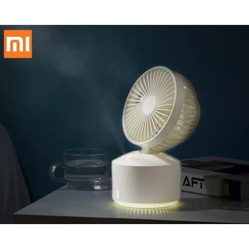 Xiaomi MIjia wellsmart 3 in 1 Mini Cooling Fan Bladeless Desktop Fan Mist Humidifier LED Night Light FAN
