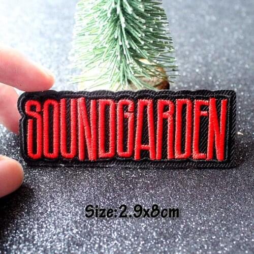 Nicediy Punk Rock Bands Patches Iron On Patch For Clothes Metal Bands Stripes Embroidered Badge Stickers Skull Applique Washable