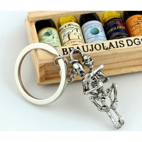 New Forever Love Key Chain Dead to Love Punk Skeleton KeyChain Best Party Gift Key Ring Charm for Men Women Keyring K3146