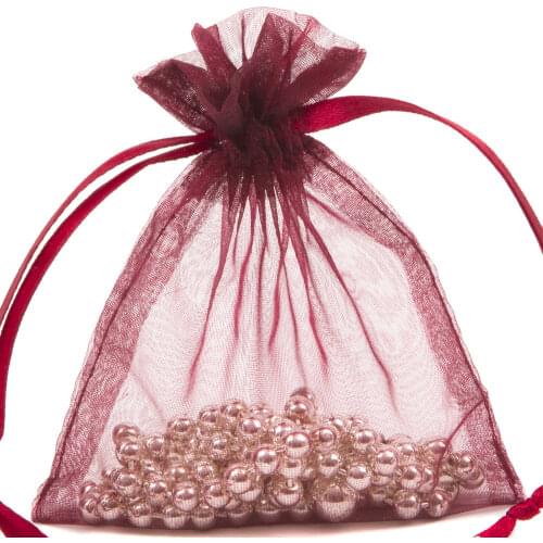 Wholesale 23 Colours/5 Sizes Premium Organza Gift Pouch silk Wedding Favour Bag Jewellery Pouch