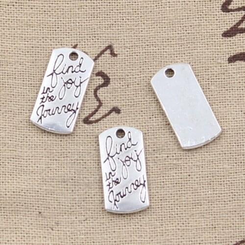 10pcs Charms Find Joy In Journey 20x10mm Antique Making Pendant fit,Vintage Tibetan Silver color,DIY Handmade Jewelry