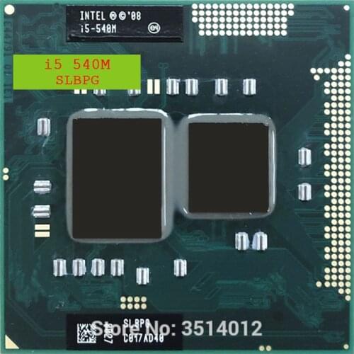 Intel Core i5-540M i5 540M SLBPG SLBTV 2.5 GHz Dual-Core Quad-Thread CPU Processor 3W 35W Socket G1 / rPGA988A