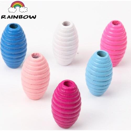 Mixed Colors Natural Whorl Wave Wooden Material Bead Round Ball Spacer Beads for Jewelry Making Diy 2017 New 25x14mm 20pcs