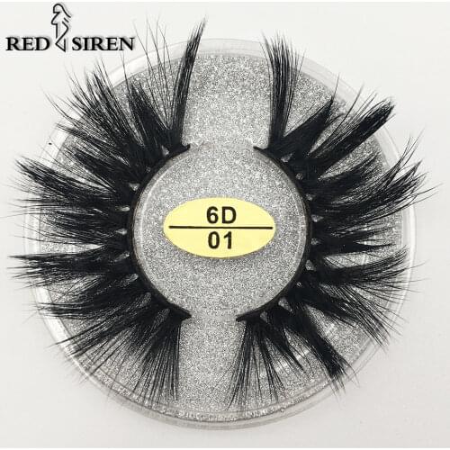 RED SIREN 25mm Lashes Faux Mink Lashes Dramatic Soft Volume Long false eyelashes Makeup Beauty Fake Eyelashes