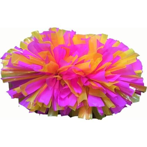 Pink + Yellow sports pompoms (2pieces/lot) 40CM Cheers pompons Color can free combination please give me message