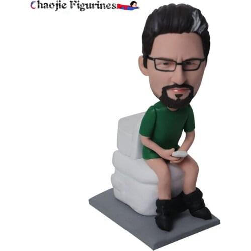 Handmade polymer clay doll custom cake topper birthday cake topper gift home decoration Bobblehead statue sculpture