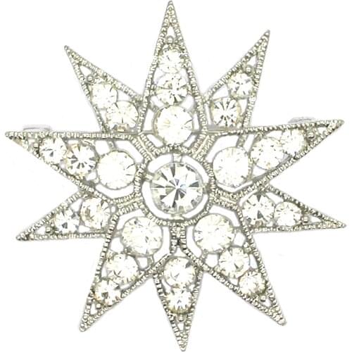 Rhinestone carystal Flower Brooches For Bridal Wedding party prom pin Women Concert Jewelry Brooch Pins Gifts