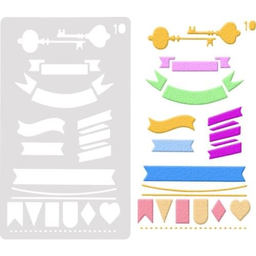 Label Layering Stencils Drawing Color Spray stencil DIY Scrapbook photo album Decorative Embossing DIY Card Crafts