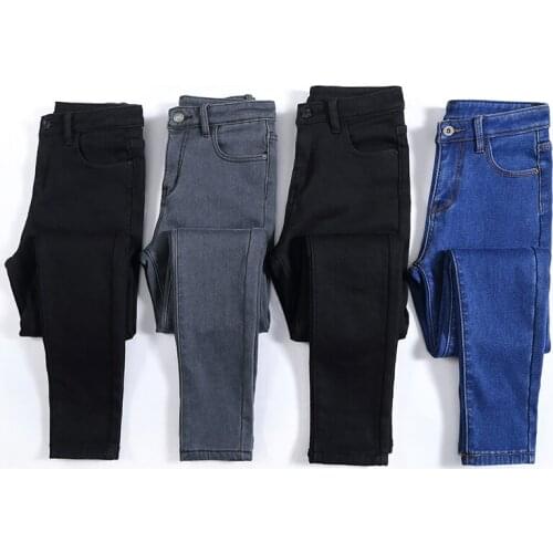 Plus Size Stretch Winter Jeans Women Velvet Fleeces Inside Thicken Denim Pants High Waist Warm Trousers Female Snow Jeans Pants