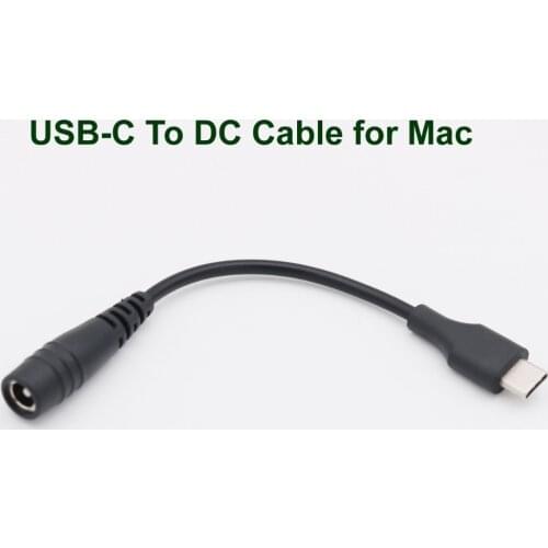 10pcs USB 3.1 Type C USB-C Male to DC 5.5mm x 2.1mm Power Jack Extension Charge Cable 15cm