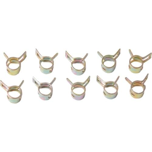 Spring Clips Vacuum Fuel Oil Hose Line Clamp Low Pressure 17mm 10 Pieces
