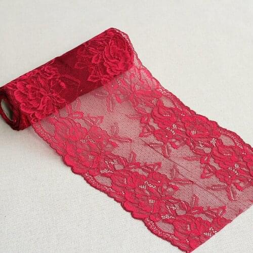 2Yards Red Exquisite Elastic stretch Lace Trim High Quality Lace Fabric DIY Craft&Sewing Dress Clothing Accessories