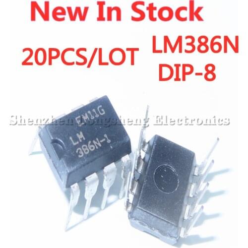 20PCS/LOT New LM386 LM386N-1 LM386N DIP-8 Audio Amplifier Inline