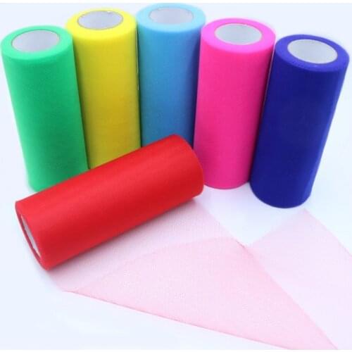 25Yards/Lot 6inch Tissue Tulle Roll Wedding Decoration Tutu Fabric Spool Craft Birthday Party Baby Shower Wedding Decor Supplies