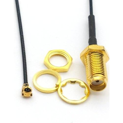 3000pcs SMA female nut bulkhead to IPX U.FL female 1.13 cable pigtail CONNECTOR