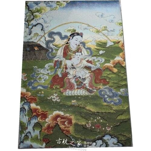 36 inch china Tibet embroidery Silk fengshui Buddhas mother Buddha statue Tangka Thangka Paintings Mural