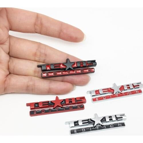 3D Metal TEXAS EDITION Decal Sticker For JEEP Wrangler Liberty Grand Cherokee Car Body Tail Emblem Badge Side Fender Sticker