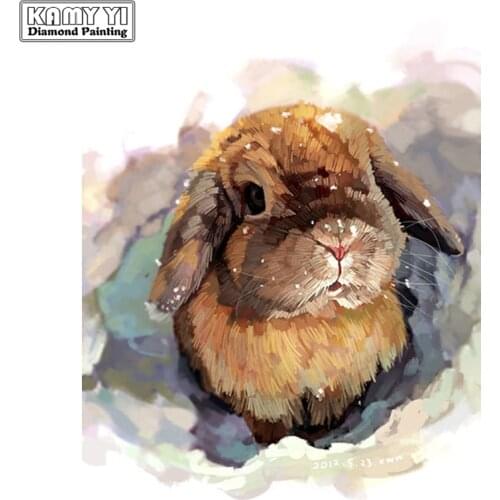 5D DIY Diamond embroidery Cross stitch Rabbit Full Square/Round Diamond mosaic Diamond painting decoration HYY