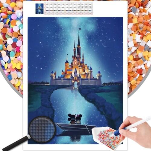 Diamond Painting Cartoon Theme Landscape Embroidery Castle 5D DIY Square Round Photo Cross Stitch Mosaic Disney Home Decoration