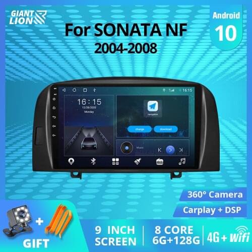 2DIN Android10.0 Car Radio For HYUNDAI SONATA NF 2004-2008 GPS Navigation Stereo Receiver Auto Radio Bluetooth Player Car Video