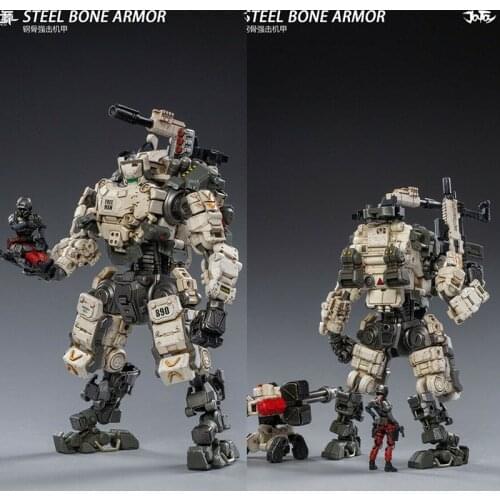 In stock JOYTOY JT0685 1/25 Steel Bone Armor Soldier Action Figure Collectible Toys for Fans Gift