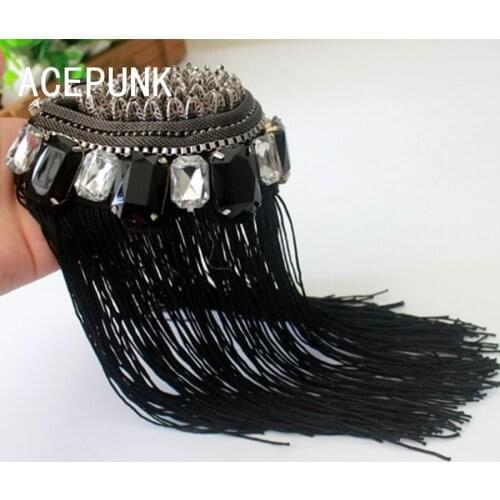 Multi-Fringed Epaulets Rivet Handsome Personality Badge Jewelry Epaulette Tassel Shoulder Mark Military Pin on Brooch Medal
