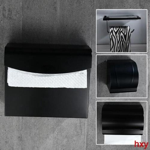 European black space aluminum paper reel antique tissue box tissue box hotel toilet paper holder toilet paper box