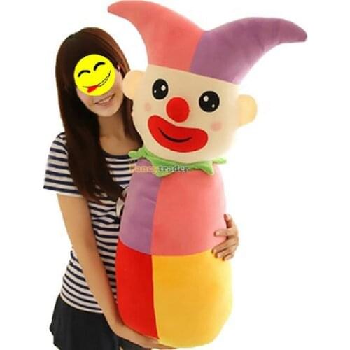 Fancytradder Top Selling 31'' / 80cm Giant Funny Stuffed Soft Plush Cute Cartoon Clown Toy, Nice Gift, Free Shipping FT50877