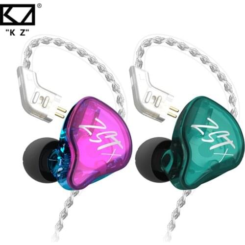 KZ ZST X 1DD+1BA Hybrid Driver In Ear Earphones Monitors Sport Earbuds Deep Bass Headphones with Detachable Cable KZ ZST ZSN PRO