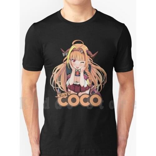 Hololive - Kiryu Coco T Shirt Print For Men Cotton New Cool Tee Kiryu Coco Hololive Holo Live Hololive Production Hololive