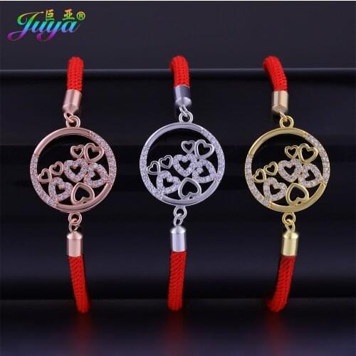 Juya Handmade Couple Jewelry Supplies Wishing Bottle Love Heart Charm Bracelet For Women Men Adjustable Chains Bracelet