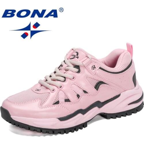 BONA 2021 New Designers Classics Sneakers Women Mesh Breathable Running Shoes Ladies Walking Shoes Jogging Footwear Feminimo