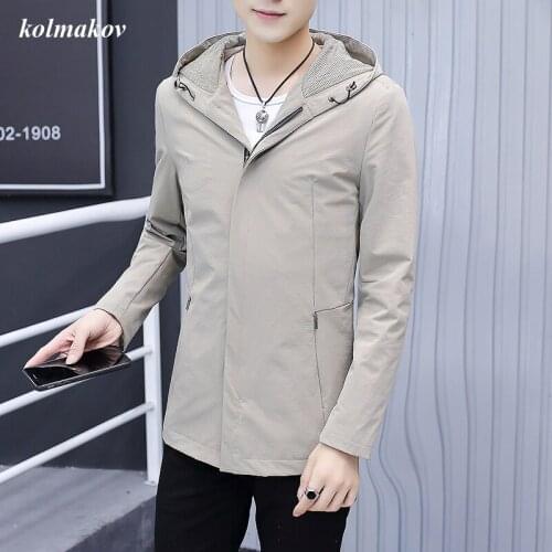 New Arrival Autumn Style Men Boutique Leisure Hooded Jacket Fashion Casual Solid Zippers Mens All-match Jacket Plus Size M-5XL