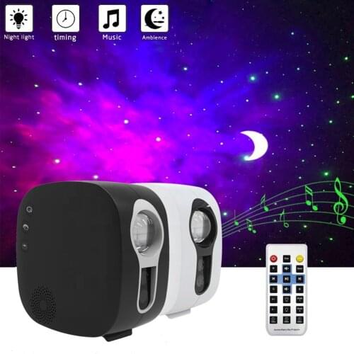 Laser Galaxy Starry Sky Projector Rotating Water Waving Night Light Led Colorful Nebula Cloud Lamp Atmospher Bedroom Beside Lamp