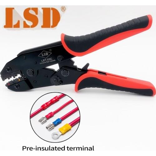 LST-03C insulated terminal crimper crimping tool for 0.5-6mm2 terminal pliers tool