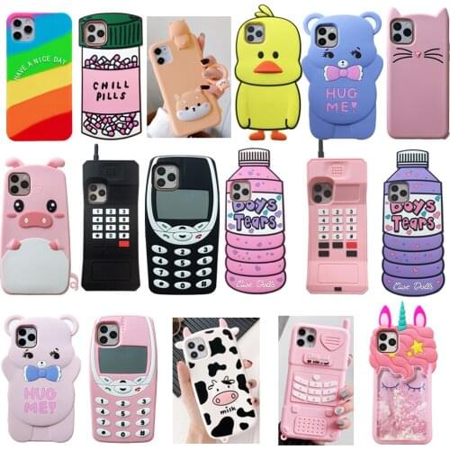 For iPhone X / XS / XR / XS Max 3D Cute Cartoon Animal Soft Silicone Mobile Phone Case Back Cover Shockproof Shell Skin