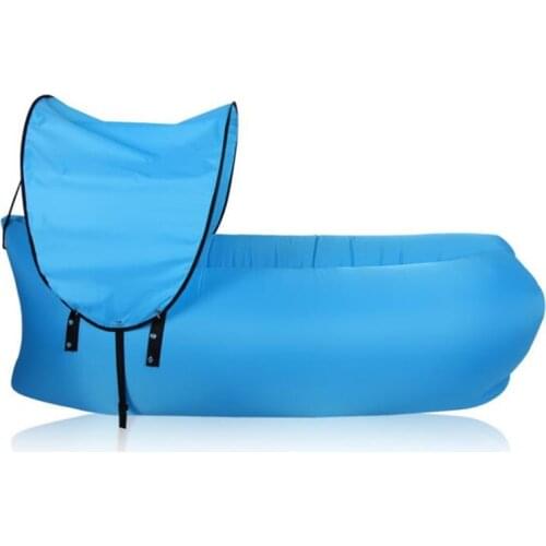 Fonoun Outdoor Inflatable Sleep Bag Sofa Sleep Lounger Air Bed Camping Waterproof Portable with Shelter F06