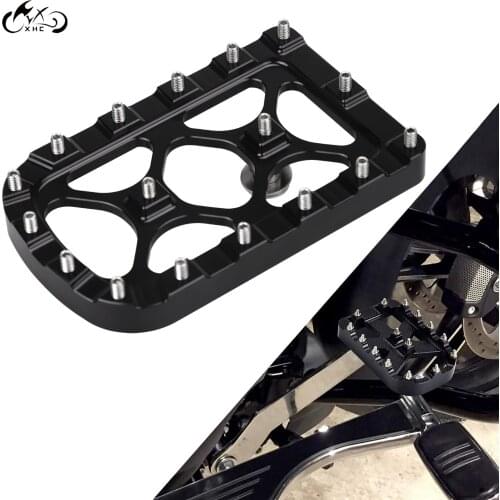 Motorcycle Brake Pedal Pad Cover MX Style Black For Harley Electra Tri Glide FLHT FLHTCUTG Ultra Limited Dyna Softail Road King